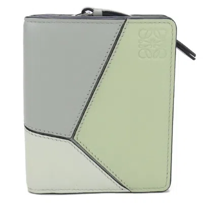 Pre-owned Loewe Green Leather Wallet (bi-fold) ()
