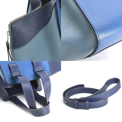 Pre-owned Loewe Hammock Blue Navy Leather Handbag Shoulder Bag ()