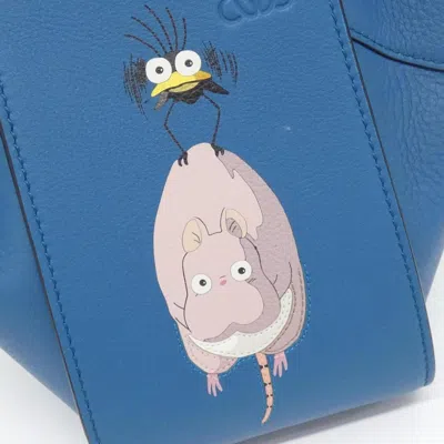 Pre-owned Loewe Hammock Blue Leather Shoulder Bag ()