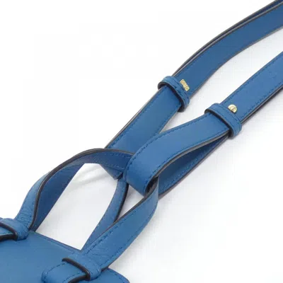Pre-owned Loewe Hammock Blue Leather Shoulder Bag ()