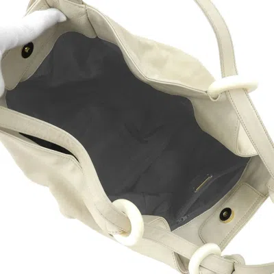 Pre-owned Loewe Ivory Leather Shoulder Bag () In White