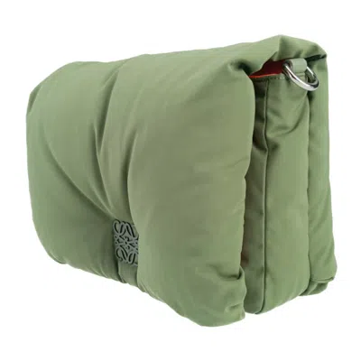 Pre-owned Loewe Khaki Orange Nylon Handbag Shoulder Bag Tote Bag ()