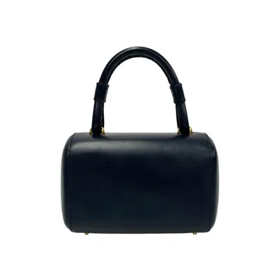Pre-owned Loewe Navy Leather Boston Bag Handbag () In Blue