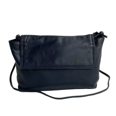 Pre-owned Loewe Navy Leather Pochette Shoulder Bag () In Blue