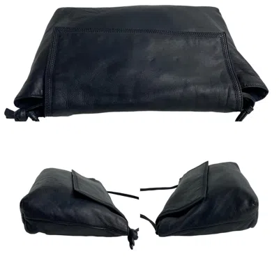 Pre-owned Loewe Navy Leather Pochette Shoulder Bag () In Blue