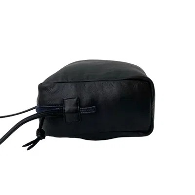 Pre-owned Loewe Navy Leather Pochette Shoulder Bag () In Blue