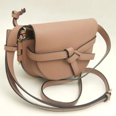 Pre-owned Loewe Pink Beige Leather Shoulder Bag ()