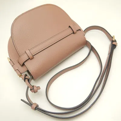 Pre-owned Loewe Pink Beige Leather Shoulder Bag ()