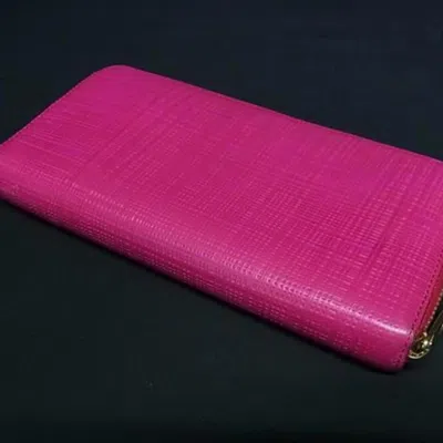 Pre-owned Loewe Pink Leather Coin Purse/coin Case ()