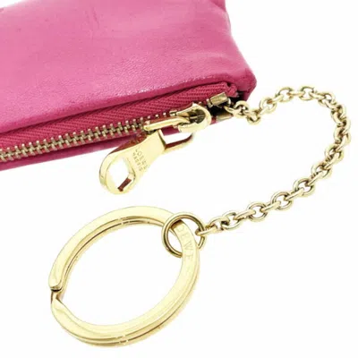 Pre-owned Loewe Pink Leather Coin Purse/coin Case ()
