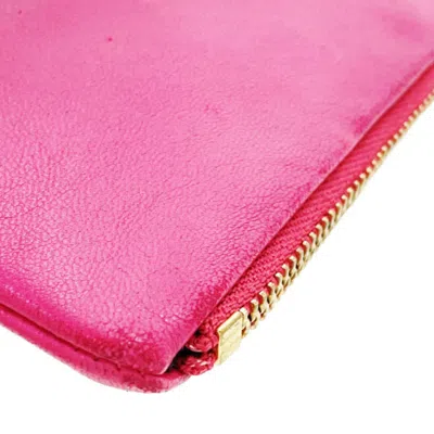 Pre-owned Loewe Pink Leather Coin Purse/coin Case ()