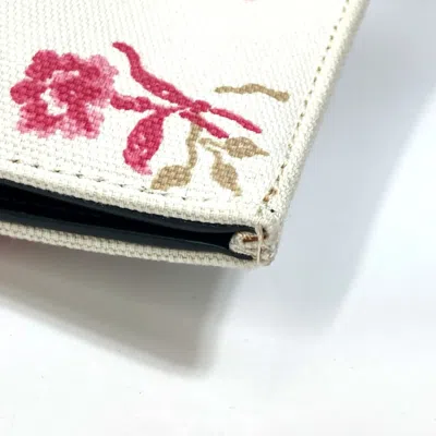 Pre-owned Loewe Pink White Canvas Leather Shoulder Bag Tote Bag () In Multi