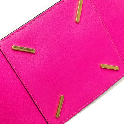 Pre-owned Loewe Pink White Leather Handbag Shoulder Bag () In Multi