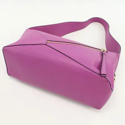 Pre-owned Loewe Purple Leather Shoulder Bag ()