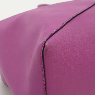 Pre-owned Loewe Purple Leather Shoulder Bag ()