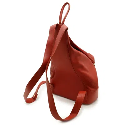 Pre-owned Loewe Red Color Leather Backpack ()