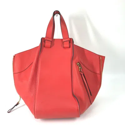 Pre-owned Loewe Red Color Leather Handbag Shoulder Bag ()
