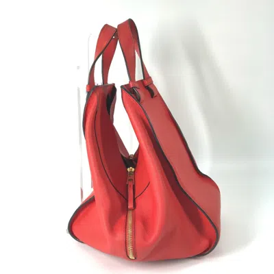 Pre-owned Loewe Red Color Leather Handbag Shoulder Bag ()