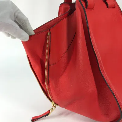 Pre-owned Loewe Red Color Leather Handbag Shoulder Bag ()