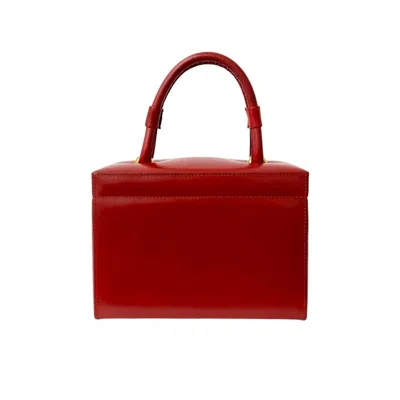 Pre-owned Loewe Red Color Leather Handbag Vanity Bag ()