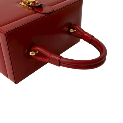 Pre-owned Loewe Red Color Leather Handbag Vanity Bag ()