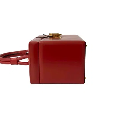 Pre-owned Loewe Red Color Leather Handbag Vanity Bag ()