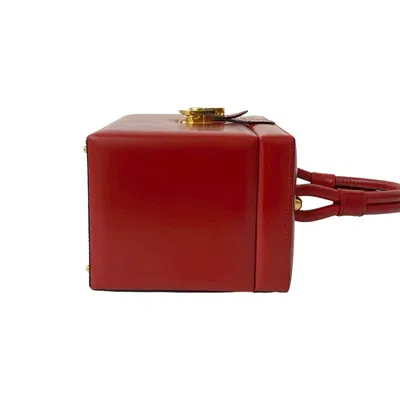 Pre-owned Loewe Red Color Leather Handbag Vanity Bag ()