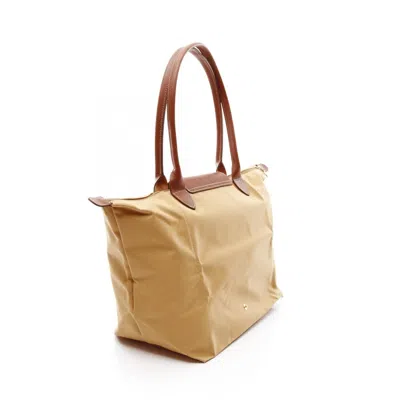Pre-owned Longchamp Brown Nylon Leather Tote Bag ()