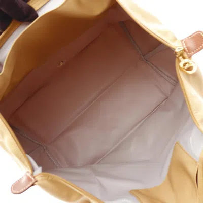 Pre-owned Longchamp Brown Nylon Leather Tote Bag ()