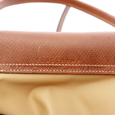 Pre-owned Longchamp Brown Nylon Leather Tote Bag ()