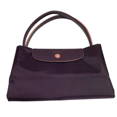 Pre-owned Longchamp Purple Nylon Handbag Tote Bag ()