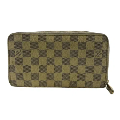 Pre-owned Louis Vuitton Azur Beige Leather Long Wallet (bi-fold) ()