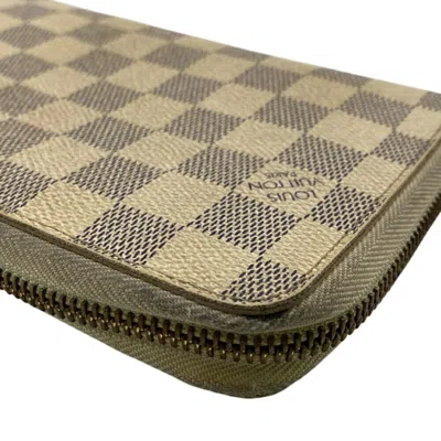 Pre-owned Louis Vuitton Azur Beige Leather Long Wallet (bi-fold) ()