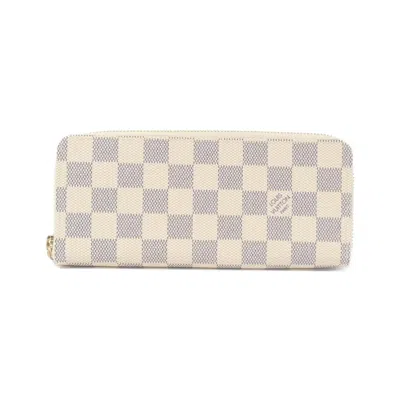 Pre-owned Louis Vuitton Azur Rose Ballerine Coated Canvas Long Wallet (bi-fold) ()