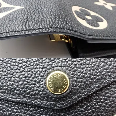 Pre-owned Louis Vuitton Beige Black Monogram Empreinte Long Wallet (bi-fold) () In Multi