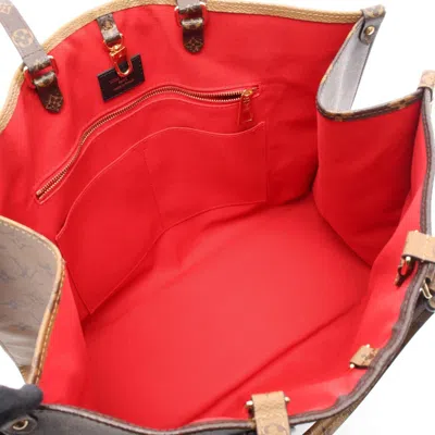 Pre-owned Louis Vuitton Beige Brown Coated Canvas Tote Bag () In Multi