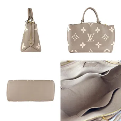 Pre-owned Louis Vuitton Beige Cream Tourterelle Monogram Empreinte Handbag Shoulder Bag ()