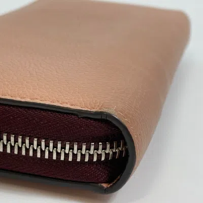 Pre-owned Louis Vuitton Beige Orange Leather Long Wallet (bi-fold) () In Multi