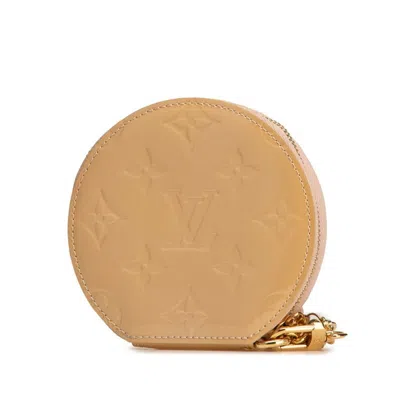 Pre-owned Louis Vuitton Beige Rose Florentin Patent Leather Coin Purse/coin Case ()
