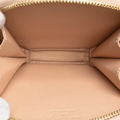 Pre-owned Louis Vuitton Beige Rose Florentin Patent Leather Coin Purse/coin Case ()