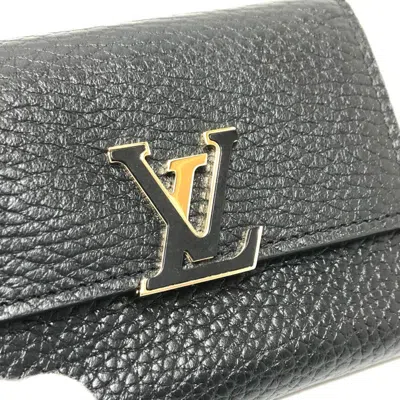 Pre-owned Louis Vuitton Bicolor Black Noir Pink Leather Coin Purse/coin Case ()