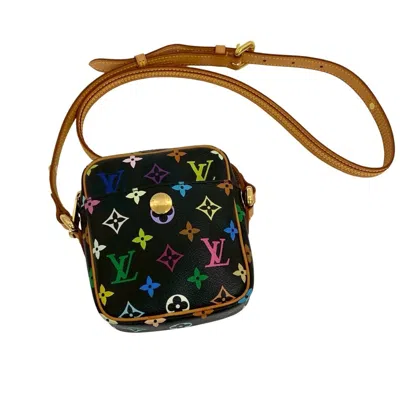 Pre-owned Louis Vuitton Black Brown Multi-color Leather Pvc Pochette Shoulder Bag ()
