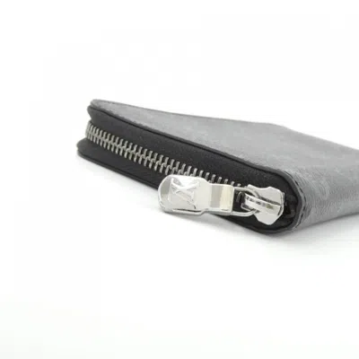 Pre-owned Louis Vuitton Black Coated Canvas Long Wallet (bi-fold) ()