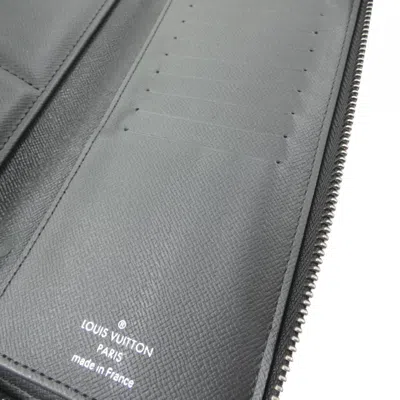 Pre-owned Louis Vuitton Black Coated Canvas Long Wallet (bi-fold) ()