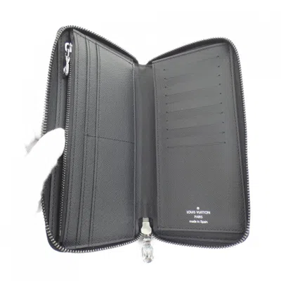 Pre-owned Louis Vuitton Black Coated Canvas Long Wallet (bi-fold) ()