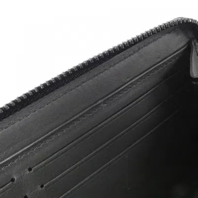 Pre-owned Louis Vuitton Black Coated Canvas Long Wallet (bi-fold) ()