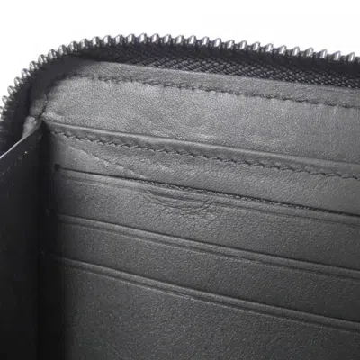 Pre-owned Louis Vuitton Black Coated Canvas Long Wallet (bi-fold) ()