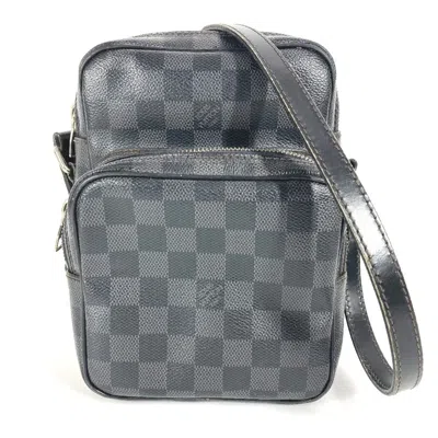 Pre-owned Louis Vuitton Black Damier Graphite Damier Graphite Pochette Shoulder Bag ()