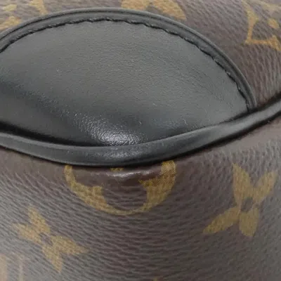 Pre-owned Louis Vuitton Black Dark Brown Marron Coated Canvas Shoulder Bag ()