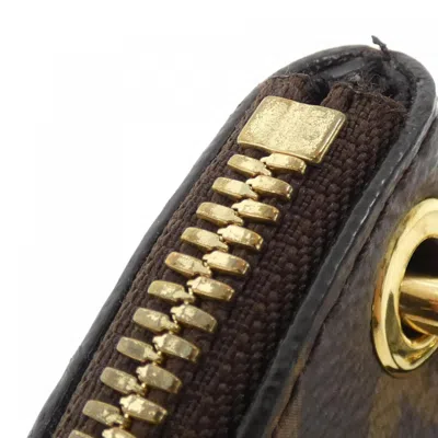 Pre-owned Louis Vuitton Black Dark Brown Marron Coated Canvas Shoulder Bag ()